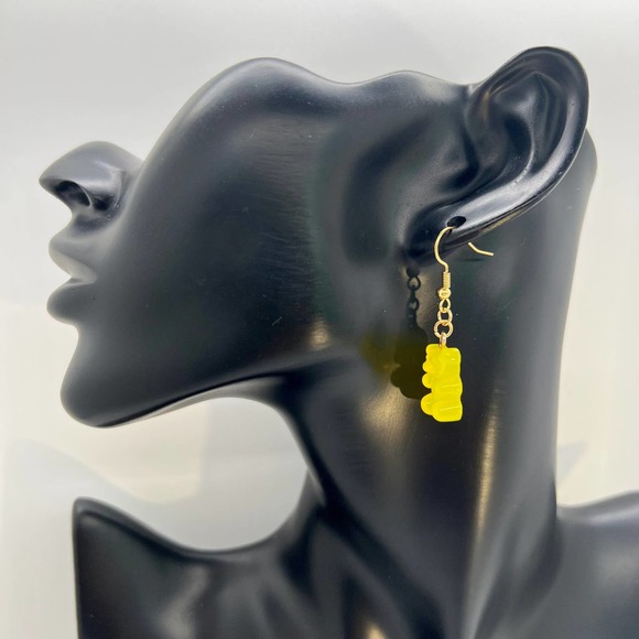 Mini Gummy Bear Earrings - Red, Pink, Orange, Yellow, Blue or Purple - Picture 7 of 9